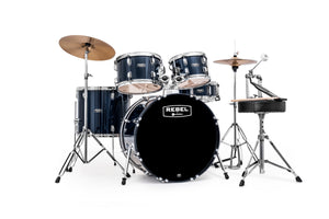 Mapex Rebel 5-Piece Complete Set Up Fast Toms (22 x 16 Bass Drum)