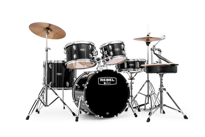 Mapex Rebel 5-Piece Complete Set Up With Fast Toms (18 x 16 Bass Drum)