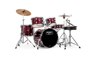 Mapex Rebel 5-Piece Complete Set Up With Fast Toms (18 x 16 Bass Drum)