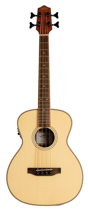 Lanikai Solid Spruce Top / Morado back and sides Bass Ukulele Electric with Fishman Pickup and tuner